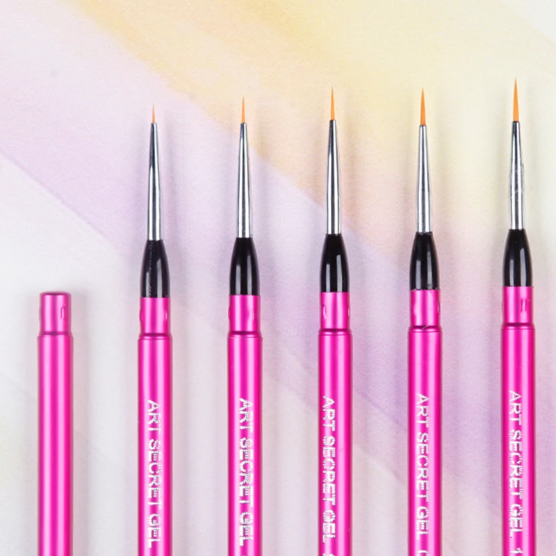 

Женская круглая Косметическая кисть для маникюра с пластиковой ручкой и алюминиевой крышкой