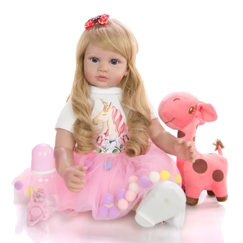 KEIUMI 24 дюйма элегантная Кукла Reborn Baby Girl 60 см мягкая виниловая ткань кукла