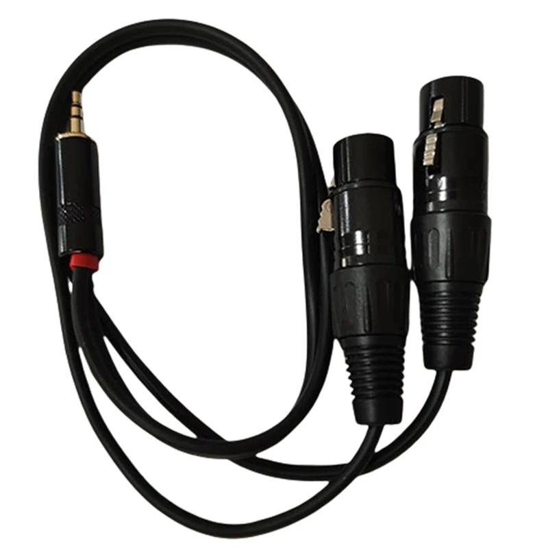

3.5mm Stereo Jack Male to Dual XLR Female OFC Aux Audio Cable Foil+Braided Shielded