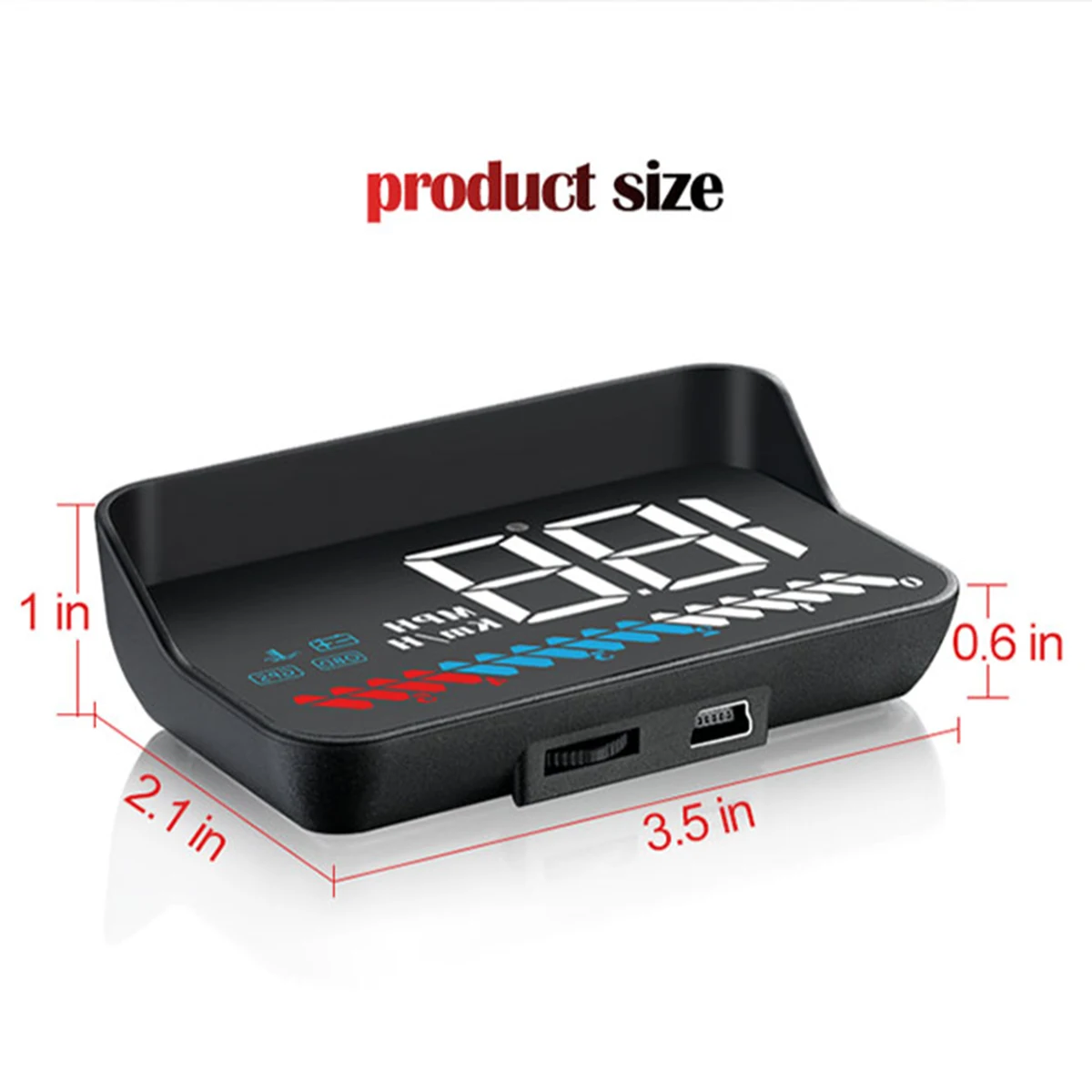 DC11-18V 3.5inch multifunctions Car OBD GPS dual system Hud Speedometer Black Head Up Display Digital Speed Windshield Projector |