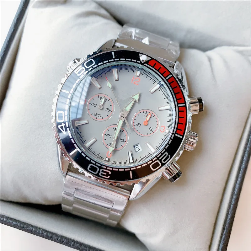 

2021 New Top Brand Men's Luxury Sports Watch Full Function Chronograph Quartz Wristwatches Stainless Steel Watch