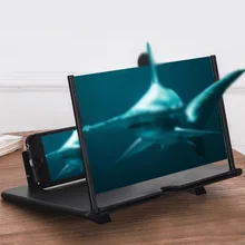 3D Phone Screen Magnifier Loupe High Definition 12 Inch Amplification Function Screen With Magnifying Folding Phone Desk Holder
