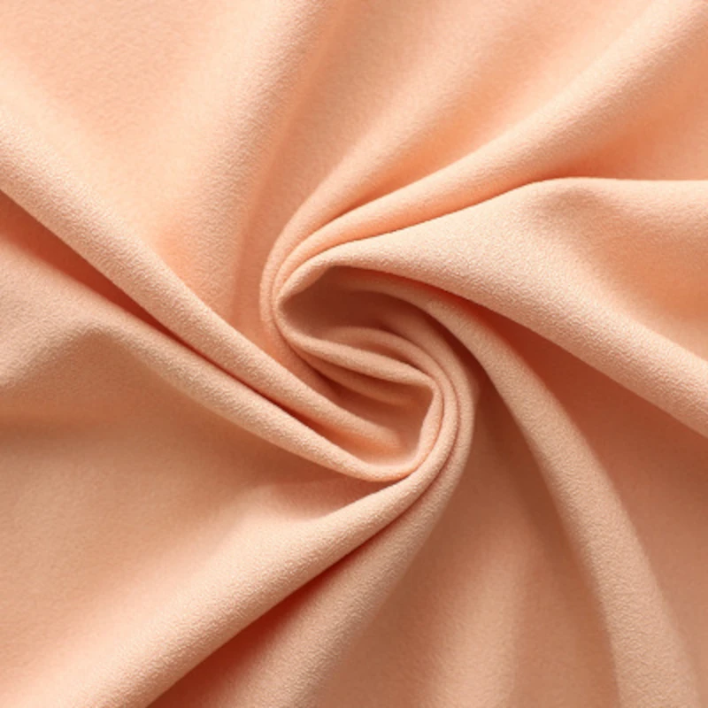 

Soft Stretch Crepe Chiffon Fabric Solid Polyester Fabric for Women Dress,Shirts Black White Pink Peachy Blue Green By the meter