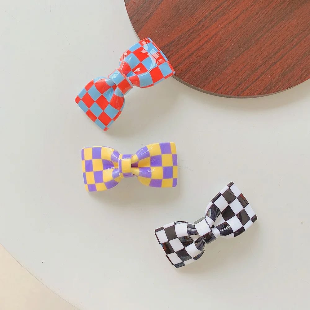 

Заколка для волос в клетку, 8 см