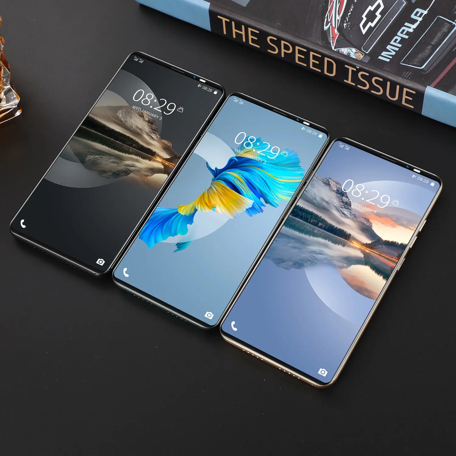 

Mate40pro 6GB+64GB Smart Phone 5.8 Inch Andriod Push-Button Face Unlock 4800mah 13+34mp Mtk6889 Andriod 10 Global Cell Phones