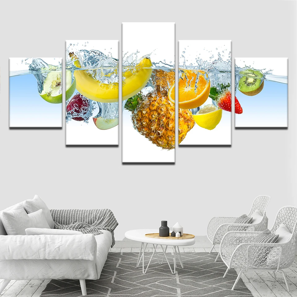 Wall Art Модульная картина Hd печатные картины плакат с изображением фруктов 5 шт.