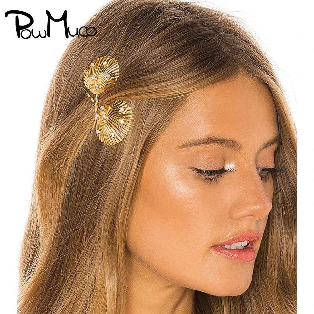 

Powmuco 6,5*3,3 см корпус из металлического сплава заколка для волос с Стразы милые челки заколка для волос заколки для DIY ручной работы Головные у...