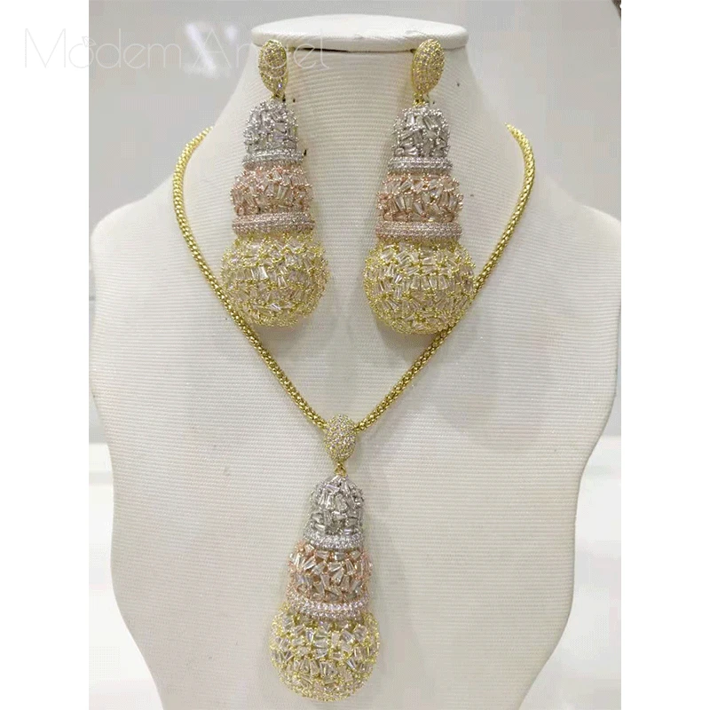 Роскошный дизайн ModemAngel Тыква полный микро кубический цирконий африканская медь