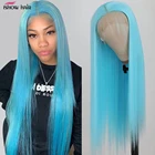 Парик Ishow Блонд 30 дюймов на сетке спереди для женщин, 613 прозрачный парик на сетке спереди, предварительно выщипанные прямые парики из человеческих волос медового, светлого цвета