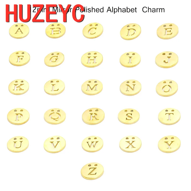 

Trend 26 Capital Letters Charm 316L Stainless Steel Initials Name Women Choker Neckalce Gifts DIY Jewelry Handmake Accessories