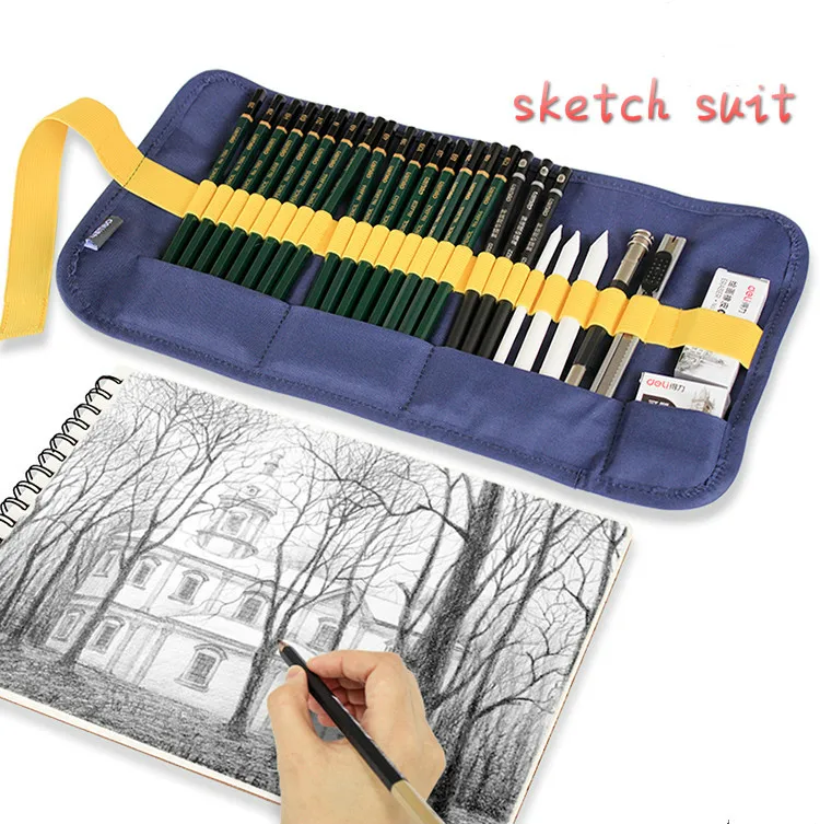 27 шт. набор эскизных карандашей|Рисовальные наборы| |