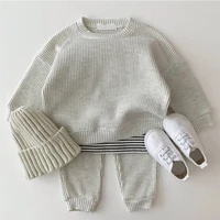 baby girl korean style clothes set boy solid hoodies solid top pants sets 2021 spring autumn toddler clothing sets for teens