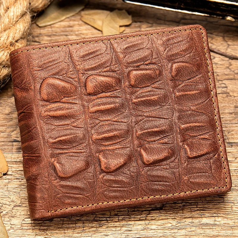 Brown 2 MAHEU, маленький кожаный мини мужской кошелек, кошелек из натуральной кожи для монет, тонкий кошелек с отделением для фотографий, черный, кофейный - Цвет: Brown 2