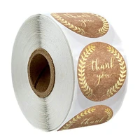 500 pcs round thank you sticker roll with gold leaf olive branch stickers for local handmade gift stickers gold seal labels