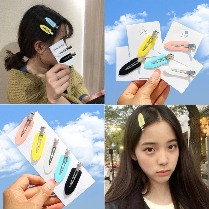 4 шт./лот без изгиба бесшовные клипсы для волос боковая челка фиксация бахромы