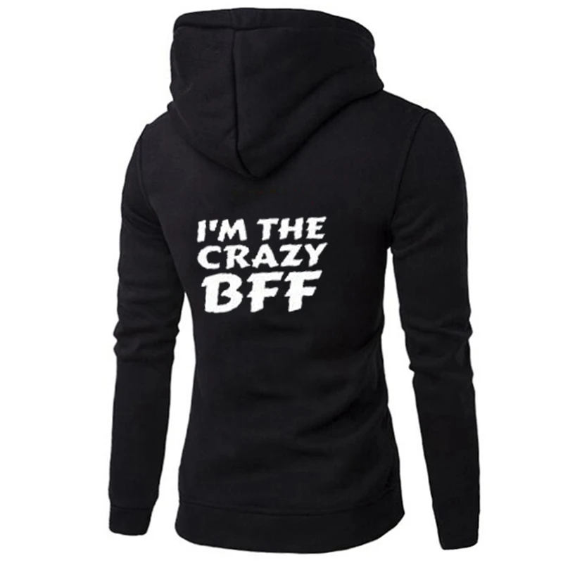 Bff 01 02 толстовка с буквенным принтом лучший друг Толстовка для женщин с длинным рукавом Толстовка с капюшоном Harajuku пуловер