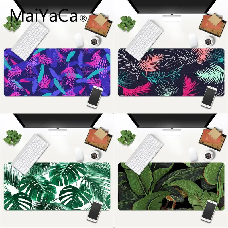 

Banana Tree Green Leaves Palm mouse pad gamer play mats Gaming MousePad anime Large Deak Mat 700x300mm for overwatch/cs go