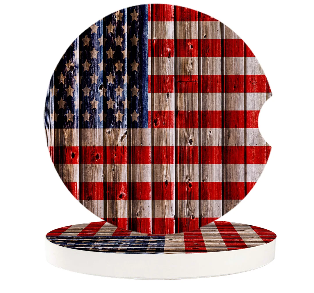 Автомобильный коврик для чашки керамическая кружка набор подстаканника флаг США