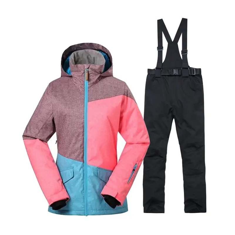 picture jacket pant Женский зимний костюм Спортивная одежда для улицы Сноубординг наборы водонепроницаемый ветрозащитный костюм лыжные куртки и комбинезон зимние брюки - Цвет: picture jacket pant