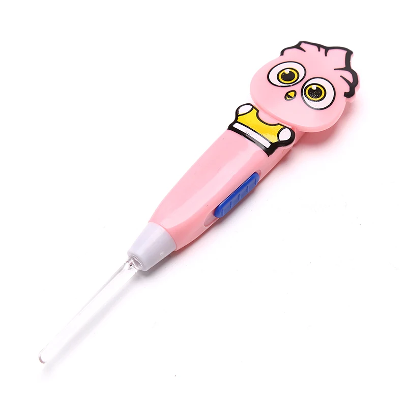 

Cartoon Owl Luminous Earpick LED Light Ear Cleaning Spoon Baby Earwax Removing Safe Tool Kids Nursing Care