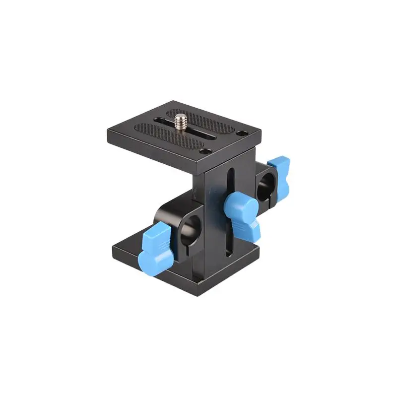 

15mm Rail Rod Support System Baseplate Mount /Any Lens For DSLR Follow Focus Rig 5D2 5D3 with 1/4" camera mounting screws