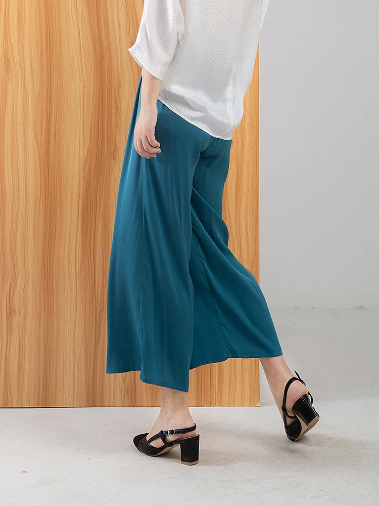 New Fashion Women 100% Real Silk Wide Pants BP0002