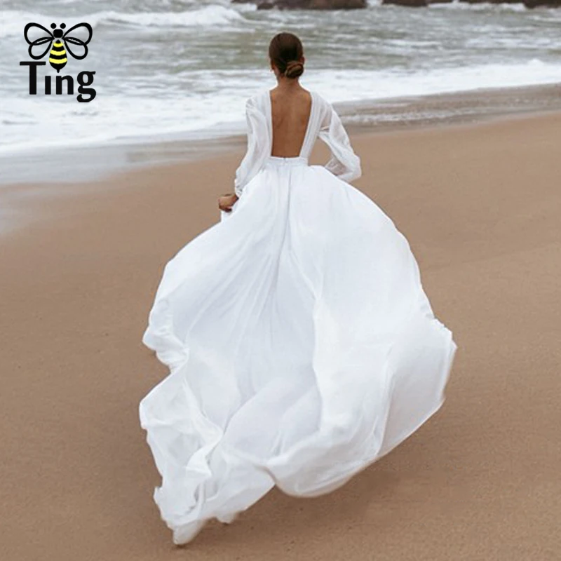 Летнее пляжное богемное белое вечерние нное платье в пол Tingfly сексуальное
