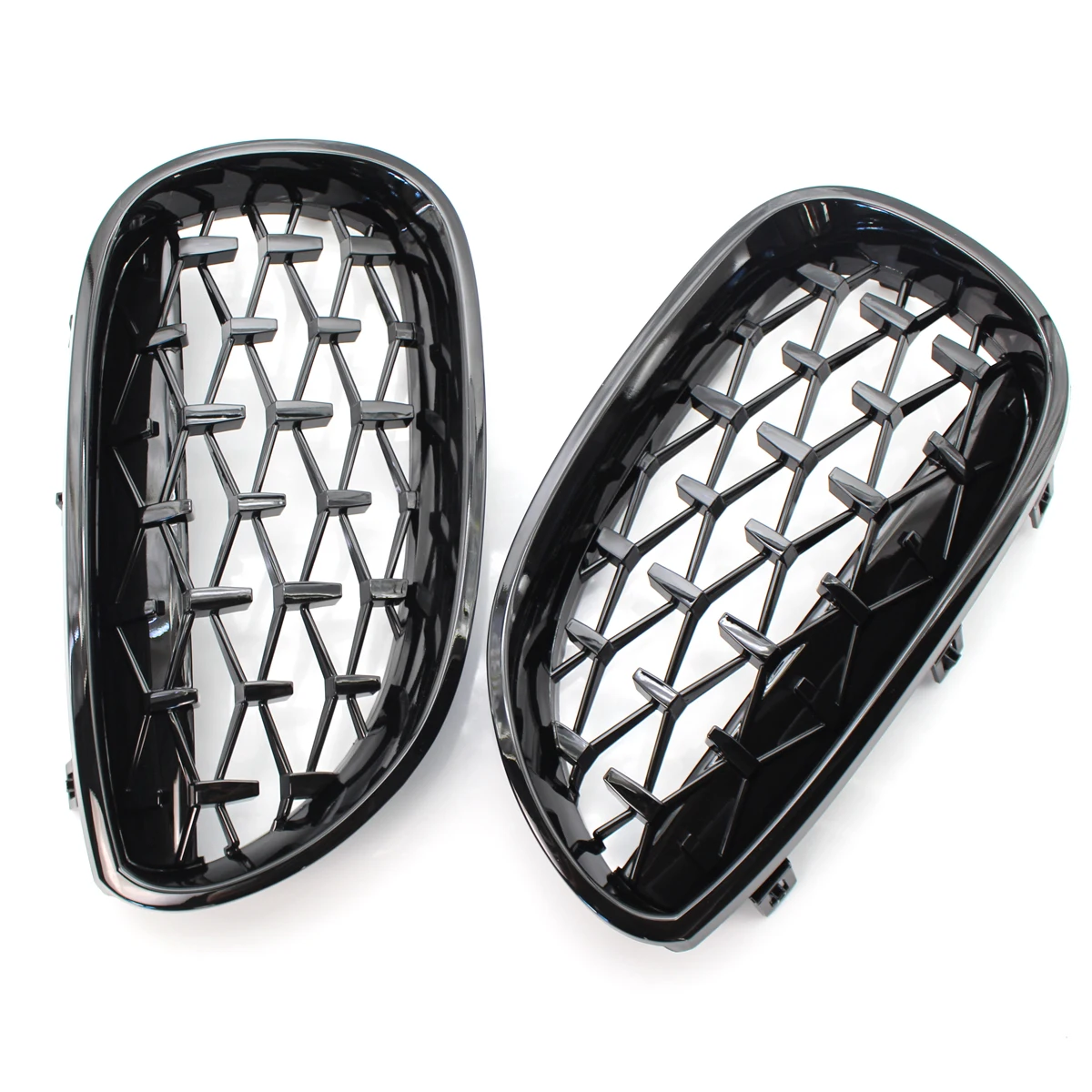 

1 пара метеоров Передняя решетка для почек Авто гоночная решетка для BMW 5 серии E60 2004-2009 гоночные грили Глянец черный/серебристый