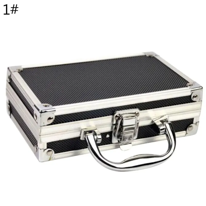 

Portable Aluminum Alloy Tool Box Practical Storage Travel Carry Case with Lining Sponge Inside Impact Resistant C7AD