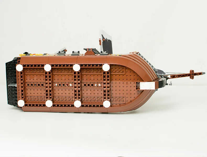 722 шт. пиратский комплект корабля модели строительные блоки большой размер