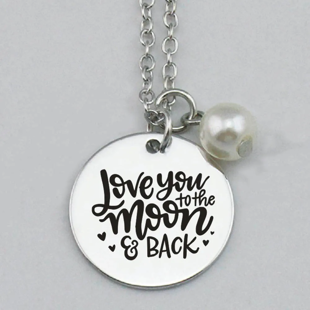 Подвеска с гравировкой ожерелье Love you to the moon and back женские Украшения оптовая