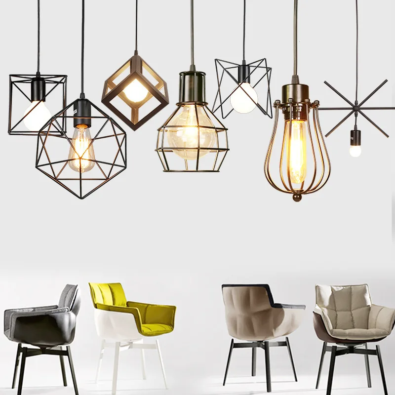 

Nordic Glass Ball Pendant Lights Vintage Hoop Gold Modern LED Hanging Lamp for Living Room Home Loft Industrial Decor Luminaire