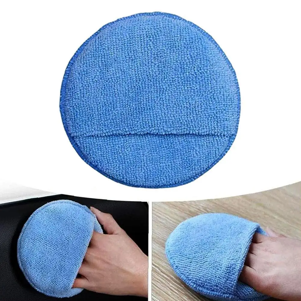 

5-дюймовая карманная восковая губка круглая форма из микрофибры ультра мягкая подушка для очистки автомобиля инструменты с карманом для па...