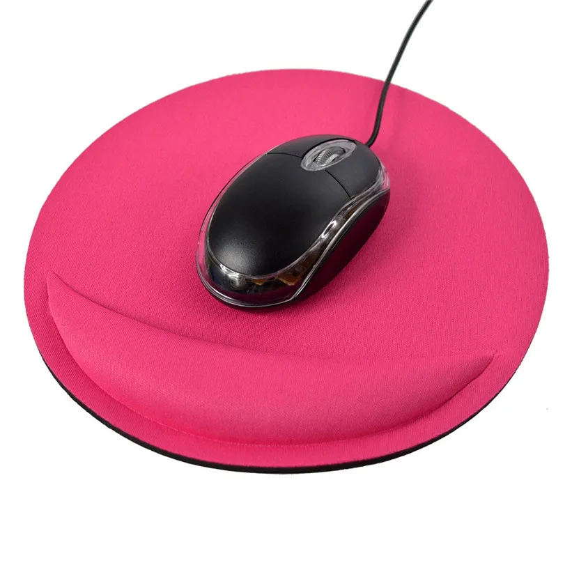 Hot Pink Прямая поставка, коврик для мыши круглой формы, противоскользящий, ГЕЛЕВЫЙ, подставка для запястья, поддержка игры, коврик для мыши, коврик для компьютера, ПК, ноутбука, 9926 - Цвет: Hot Pink