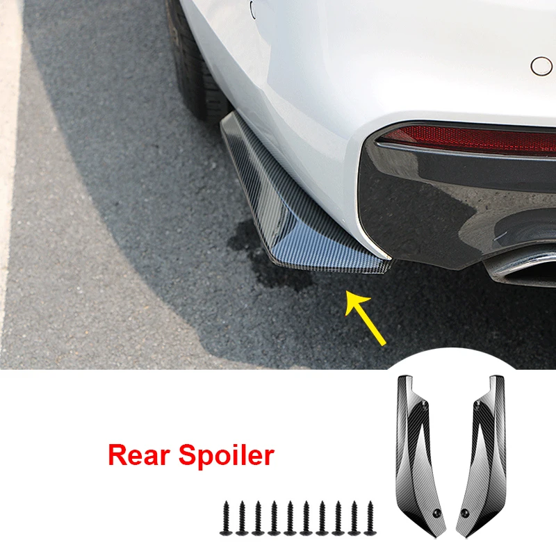 Автомобильный Стайлинг черный Универсальный задний бампер спойлер протектор