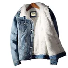 Зимняя кашемировая джинсовая куртка 1 кг, мужские толстые теплые джинсы, бархатное пальто из овечьей шерсти, хлопковое пальто для подростков, мальчиков-подростков, 2021