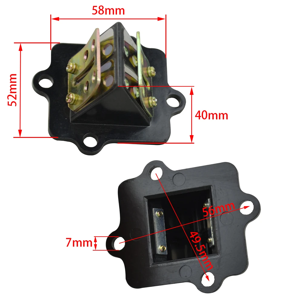 FLYPIG впускной коллектор Reed клапаны для Yamaha Polaris пробежки 50cc 1PE40QMB двигатели GY6 49cc 2