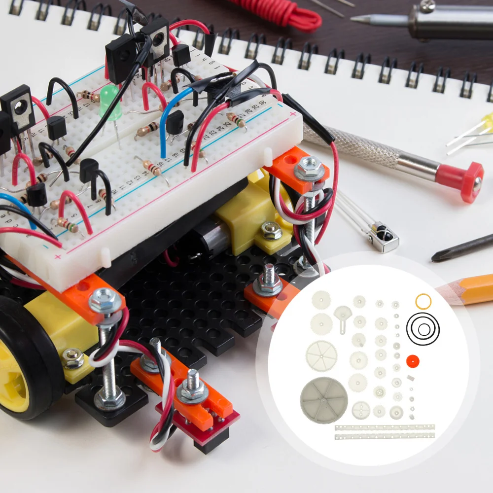 

1 Set/34PCS Gear Pulley Belt Rack Children Educational Accessories