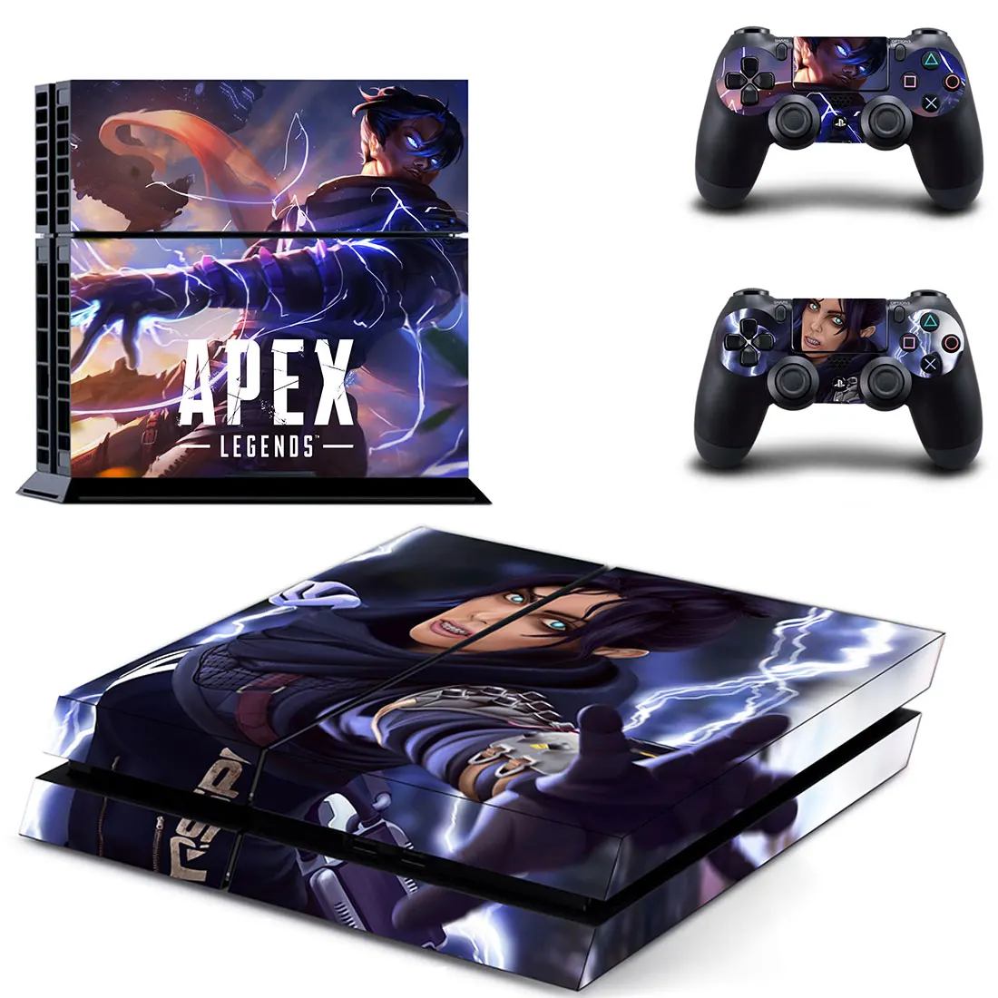 Стильная наклейка APEX Legends для консоли PS4 Playstation 4 пленка + 2 контроллера защитный