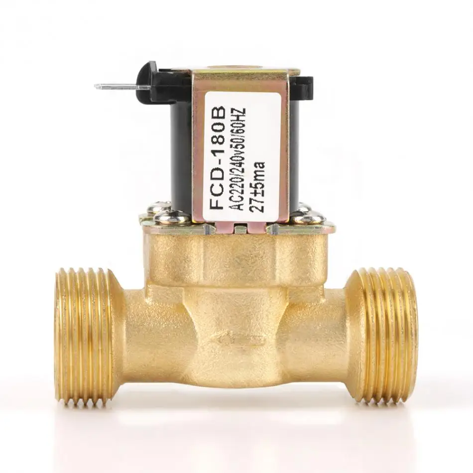

Brass AC220V G1/2 G3/4 AC 220/240V Normal Closed Pilot-operated Water Control Inlet Electric Magnetic Solenoid Valve HighQuality
