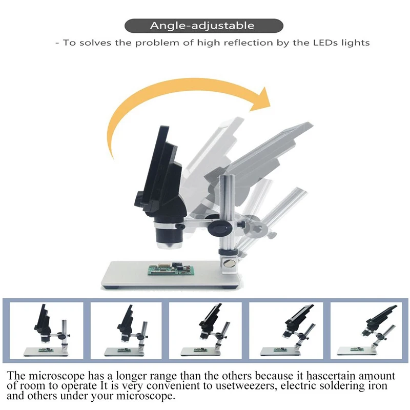 7-дюймовый экран G600 цифровой фотографический микроскоп увеличительное стекло