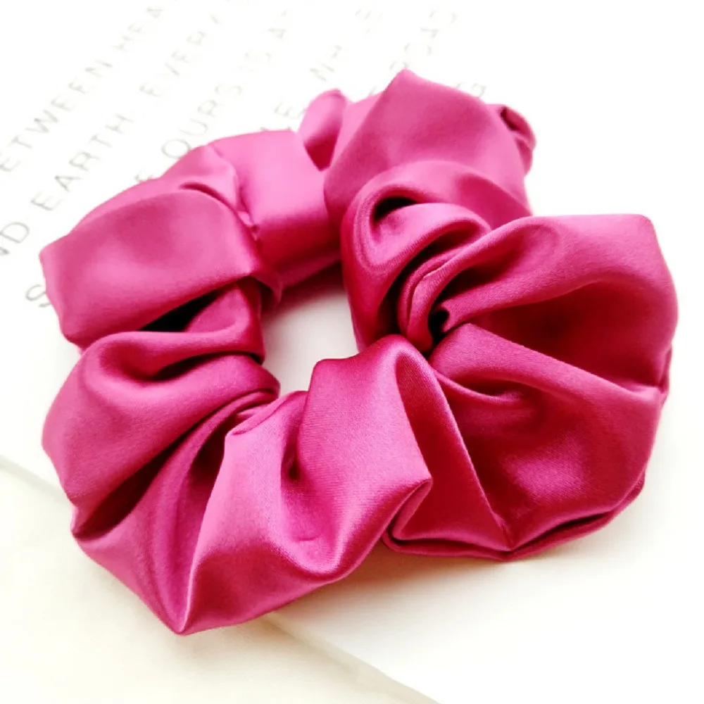 Модные женские Однотонные резинки из искусственного шелка Женские Простые