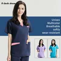 breathable medical working uniforms scrubs sets pet grooming work clothes men high quality hospital nursing work clothing suits
