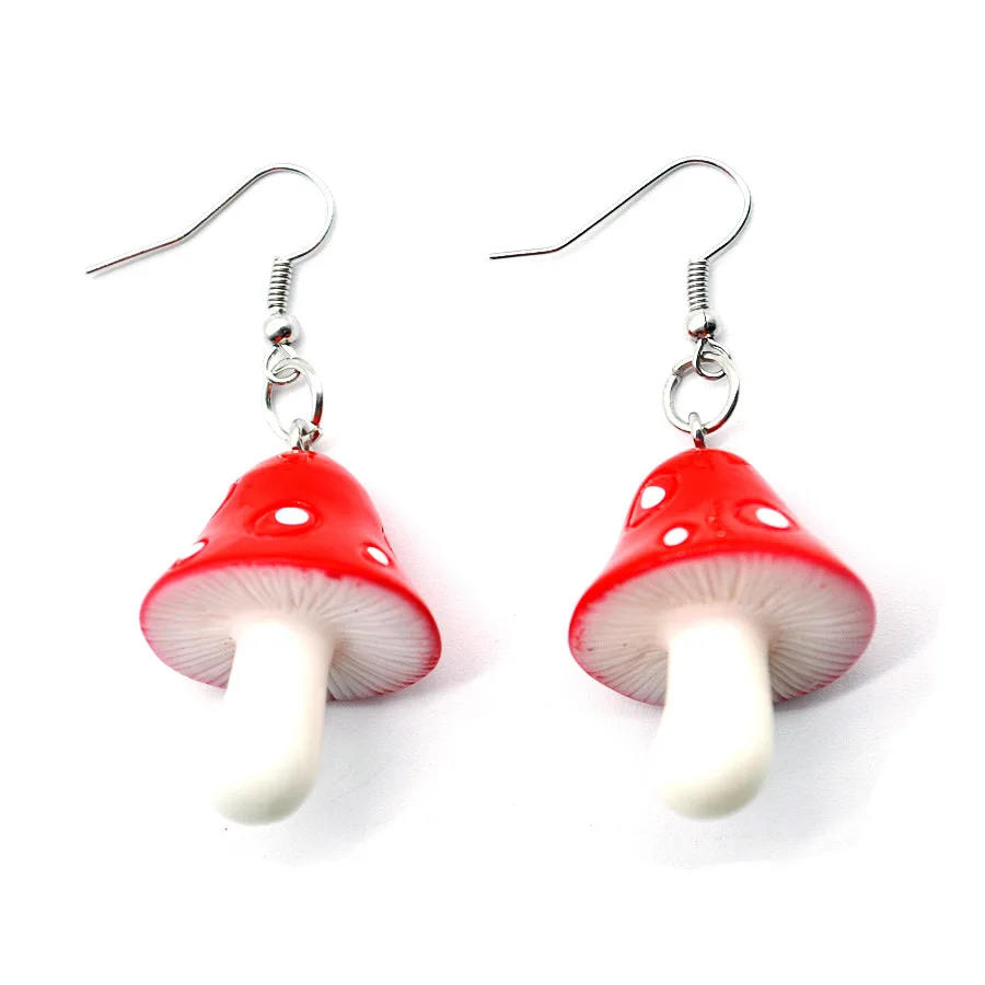 

Simple and sweet mushroom earrings simulation mushroom earrings cute jewelry