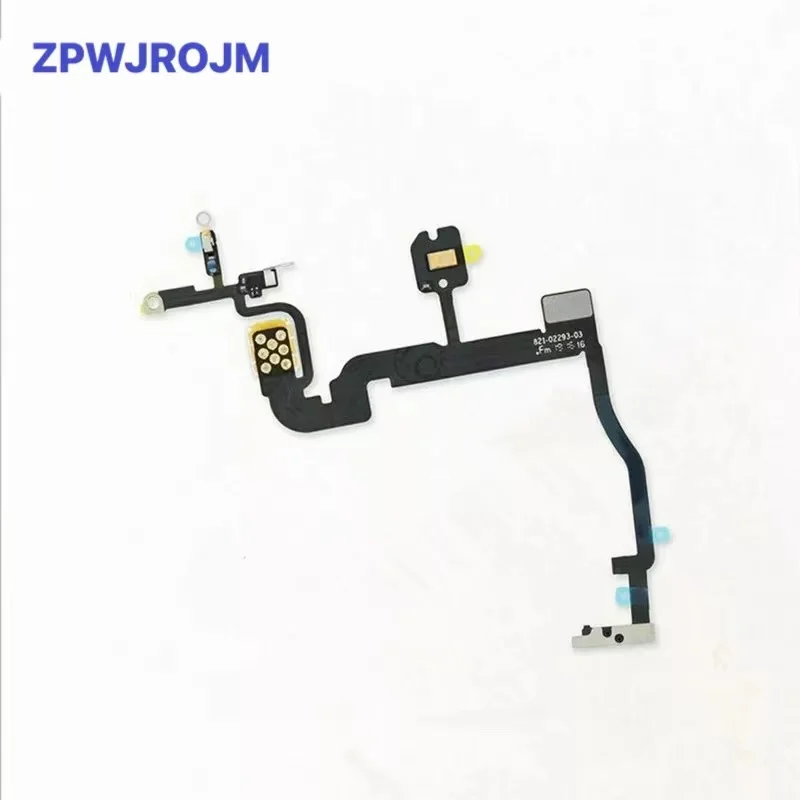 

10pcs Power Flex Cable for iPhone 11 12 Pro Max 12mini Light Flash On Off Switch control Metal Bracket Part