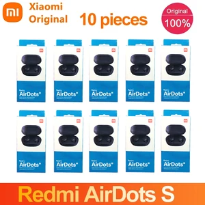10 pcswholesale original xiaomi airdots s tws earbuds wireless headset bluetooth 5 0 gaming headset button with microphone voic free global shipping