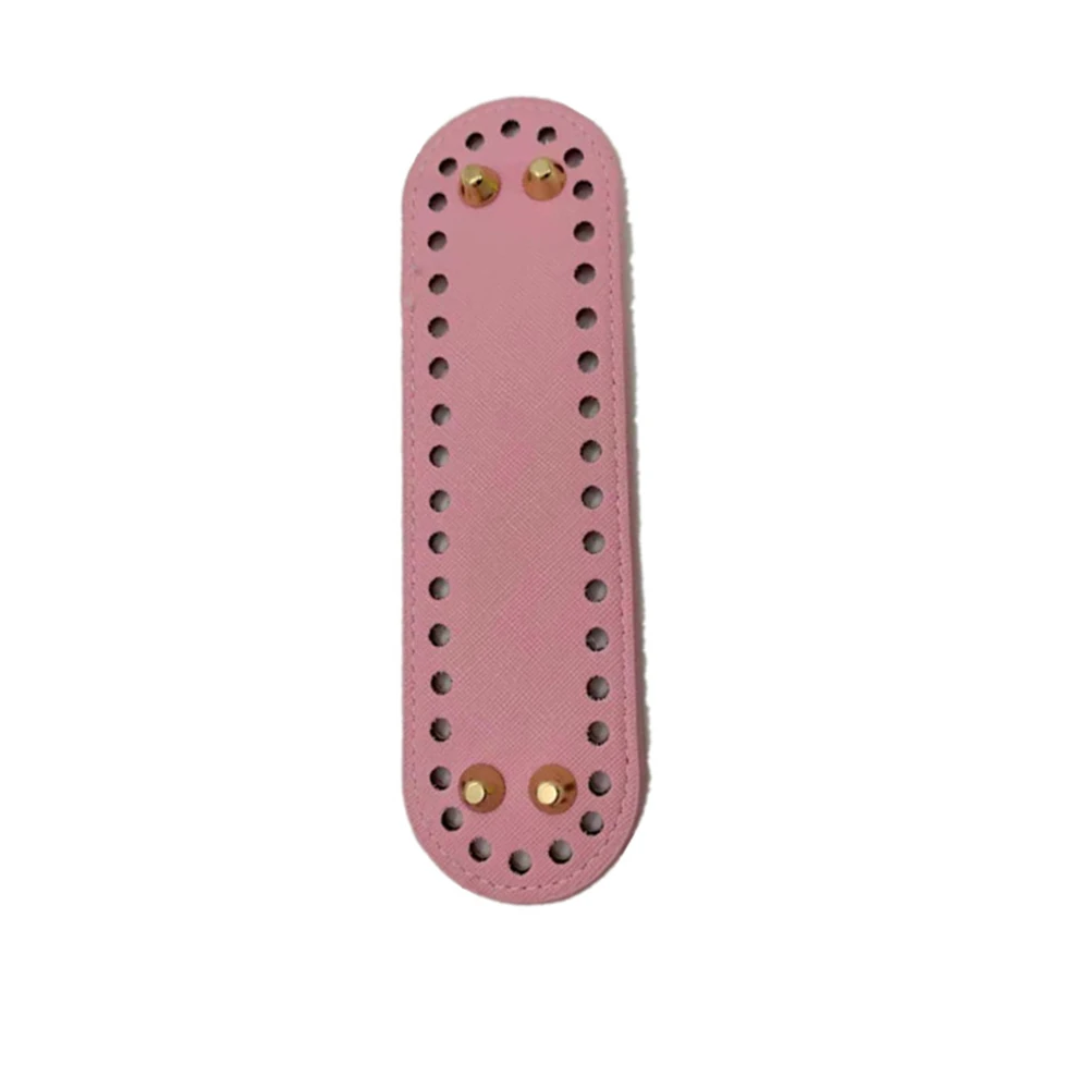 

18*5cm Oval Long Bottom For Knitted Bag Pu Leather Bag Accessories Handmade Bottom With 38 Holes Diy Crochet Bag Bottom