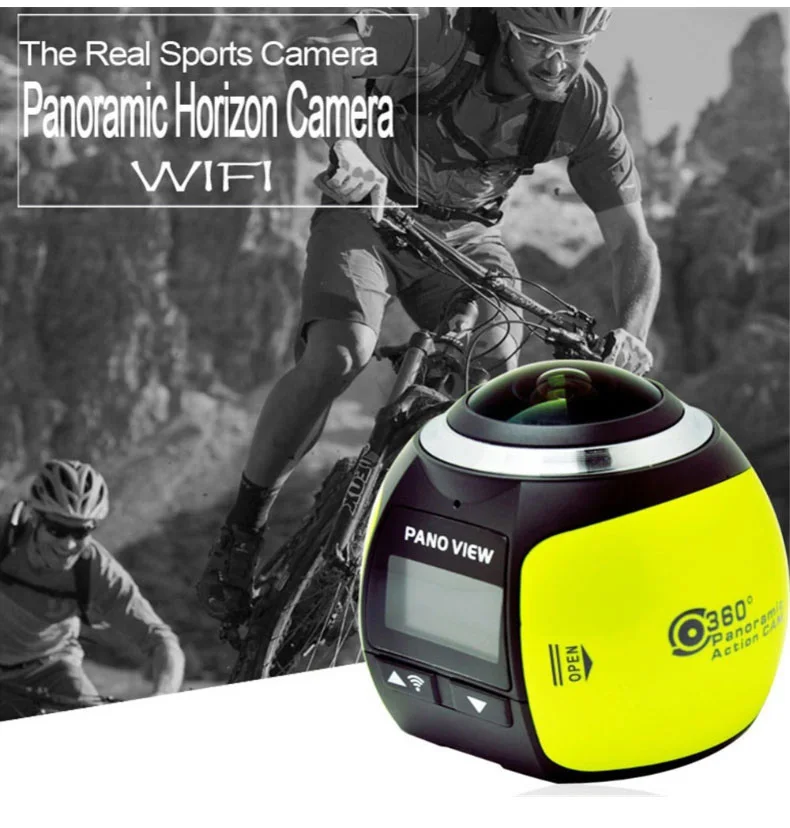 360 камера HD ультра мини панорамная WIFI 16 МП 3D Спортивная вождение VR экшн-камера