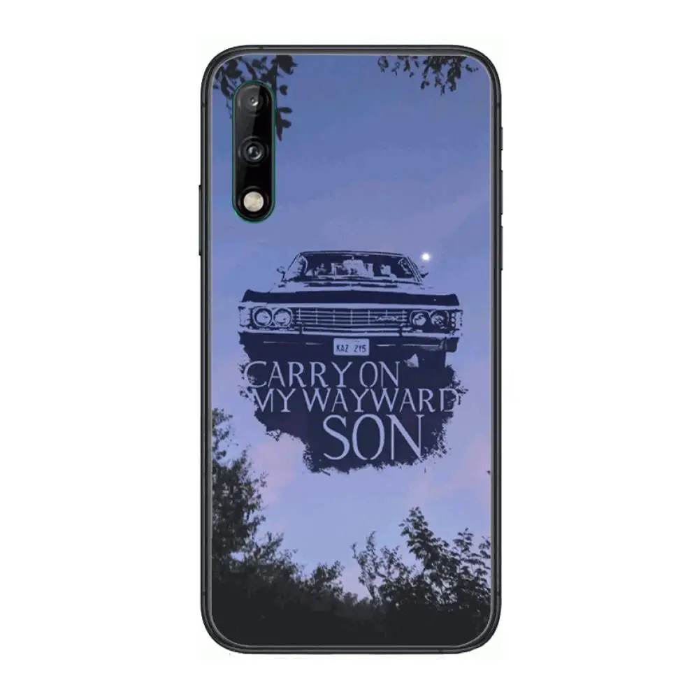 

Art America Supernatural Clear Phone Case For Huawei Y 5 6 7 8 9 A P S Pro 2020 2019 Black Etui Coque Hoesjes Comic Fashion