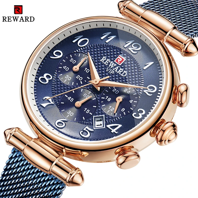 

Reward Women's Modern Stainless Steel Chronograph Dress Quartz Watch Gifts for women